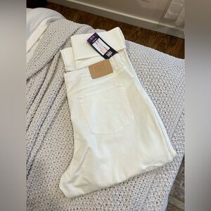 FRYE High Rise Cropped Jeans — IVORY — Size 14 (32) — NWT